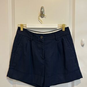 J. Crew High Waist Navy Shorts